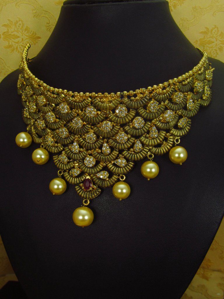 American Diamond Necklace Set - 7731310 - View 2