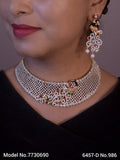 Artificial Diamond Jewelry Set for Brides - 7730690 - View 1