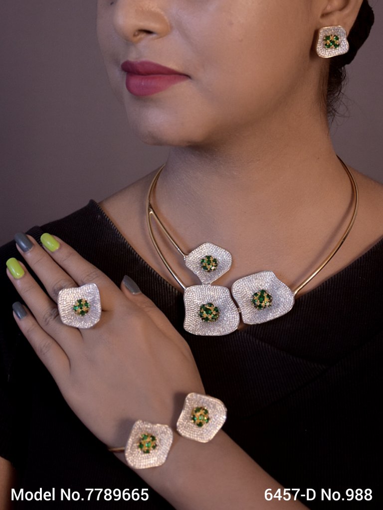 Statement American Diamond Set - Amaara World