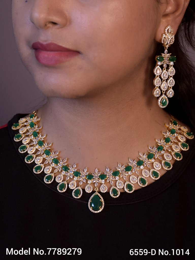 Traditional Zirconia Jewelry Set for Classy Women - View A