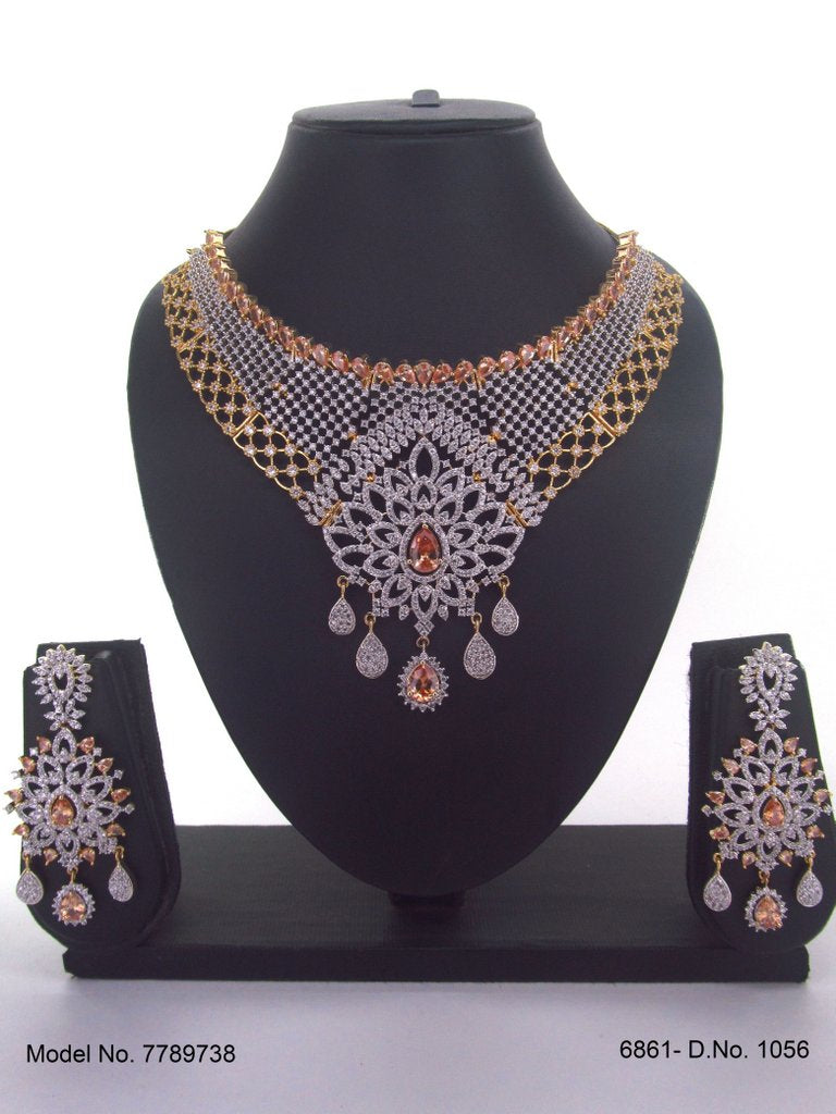 Artificial Diamond Cz Jewelry Set - View A