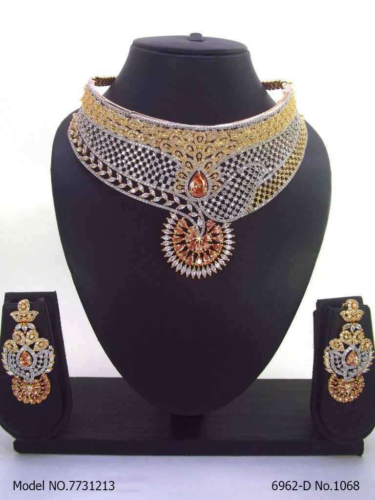 Cz Jewelry Set | Made in India - 7731212 - Color variant