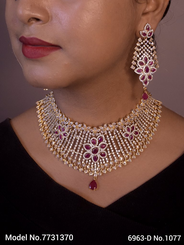 Wedding Jewellery Set for Brides / Gifts / Parties - 7731368 - Color variant