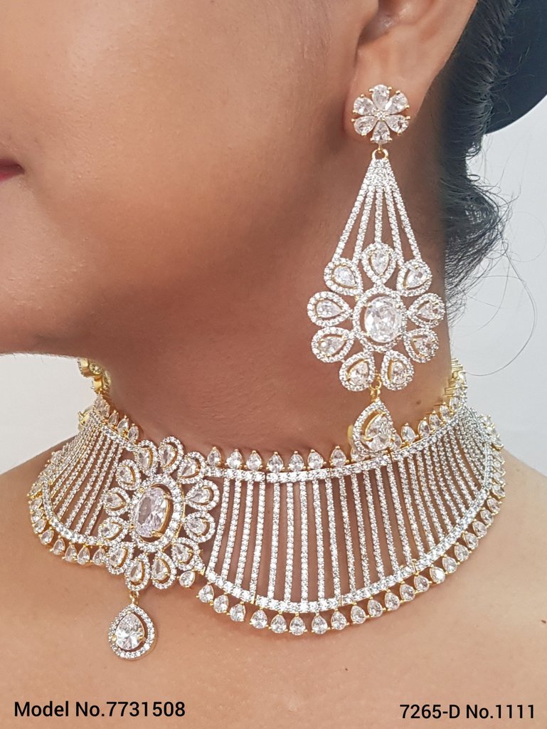 Choker Necklace Set for Weddings - 7731508 - View 2