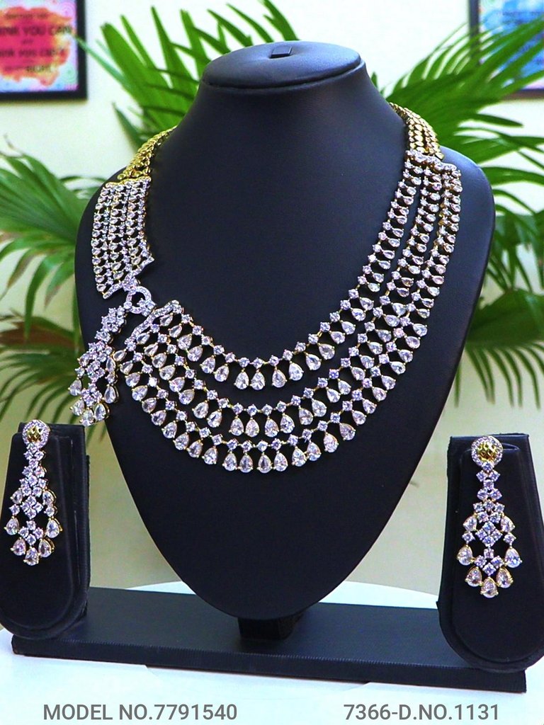 Fashion Necklace Set | Artificial Diamonds / Zircons - Amaara World