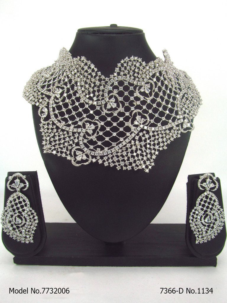 Imitaion Diamond looking Jewelry Set - 7732006 - View 1