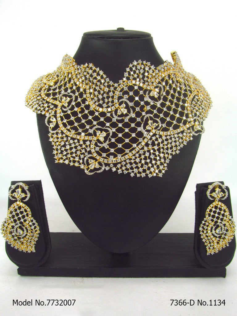 Imitaion Diamond looking Jewelry Set - 7732006 - Color variant