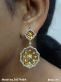 American diamond Earring Indian hand crafted - Amaara World