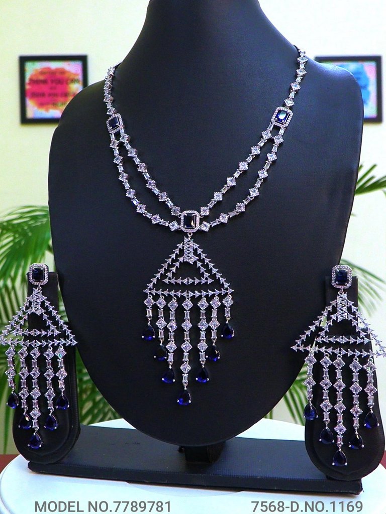 Traditional Design | American Diamond Jewelry Set - Amaara World