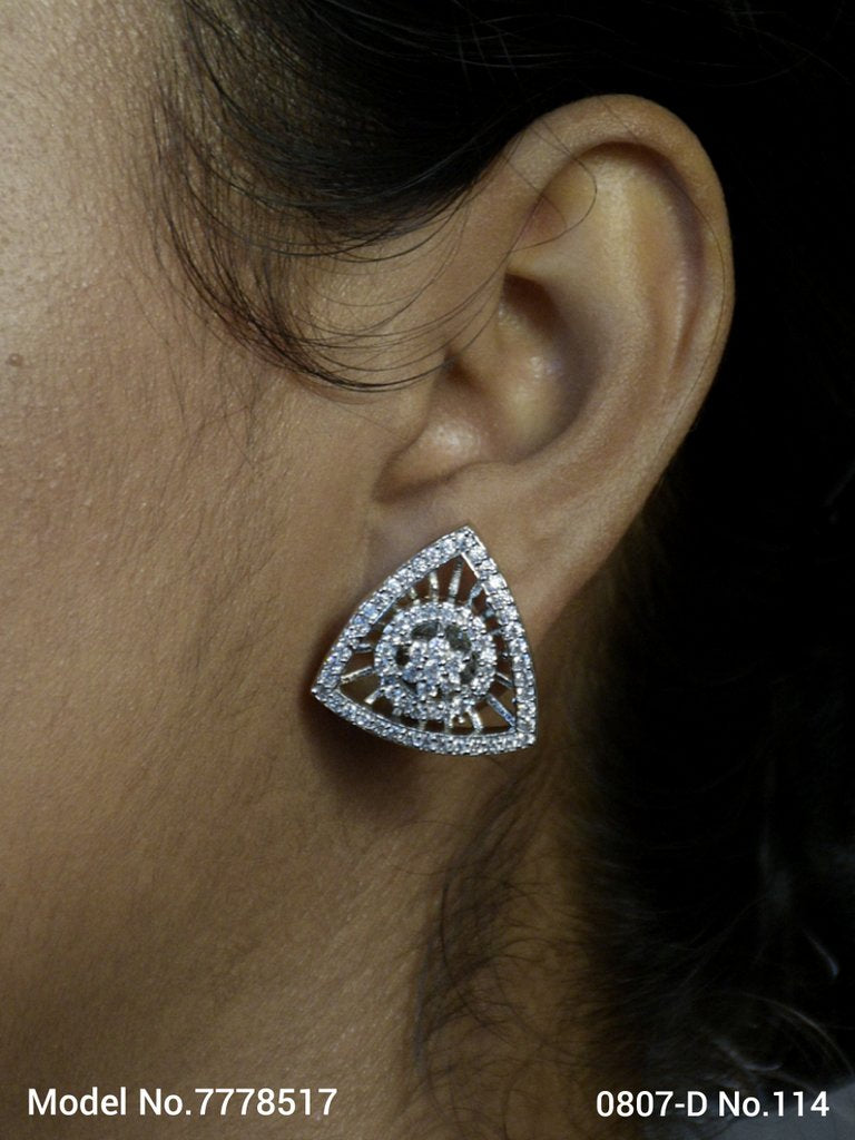 Fine Fashion CZ Studs - View 2 - Amaara World