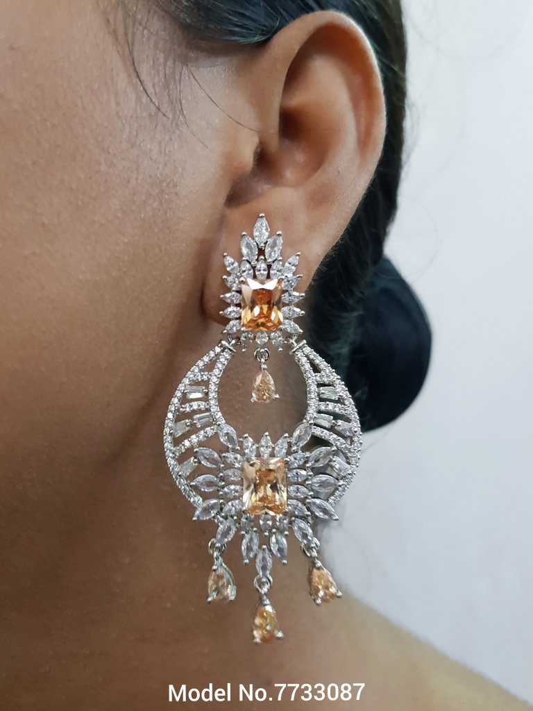 American Diamond Handcrafted Jewelry Set - 7733087 - View 3