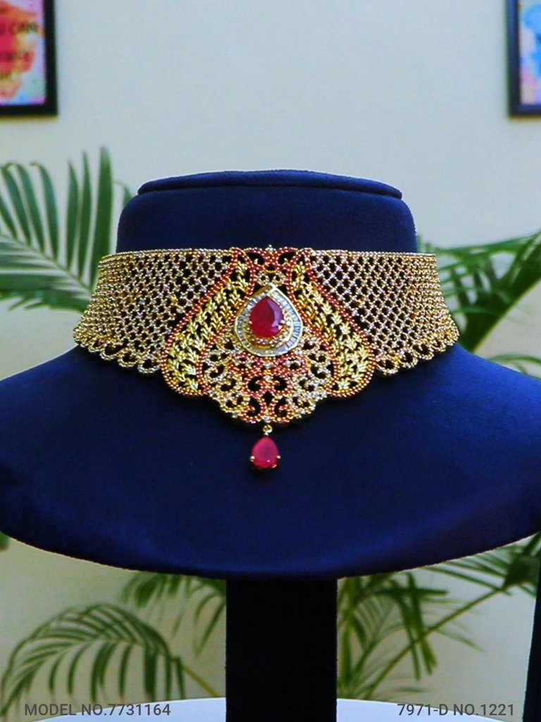 Choker Necklace Set for Weddings - 7731164 - View 2