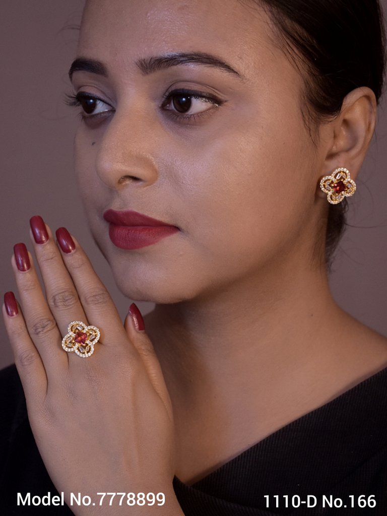 Earring With Finger Rings - Amaara World USA - SKU 7778899