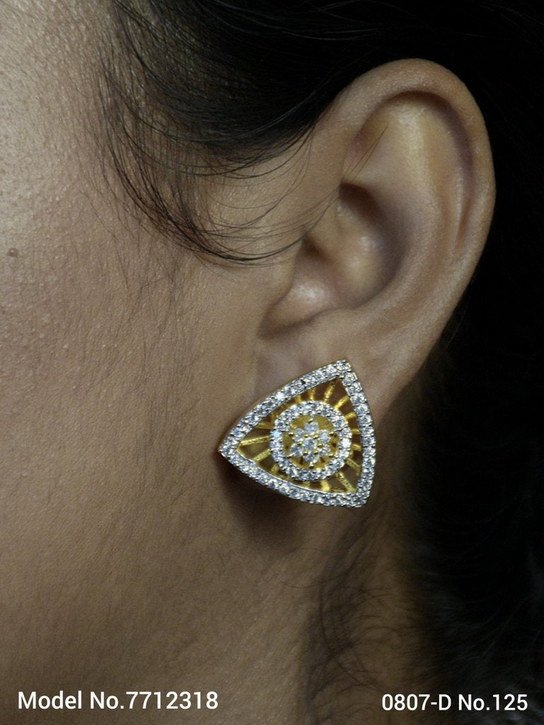 Statement CZ studs - View 2 - Amaara World