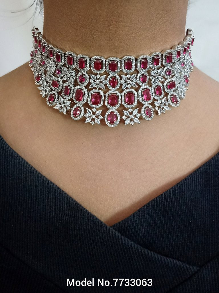 Artificial Diamond Jewelry Set for Brides - 7733063 - View 2