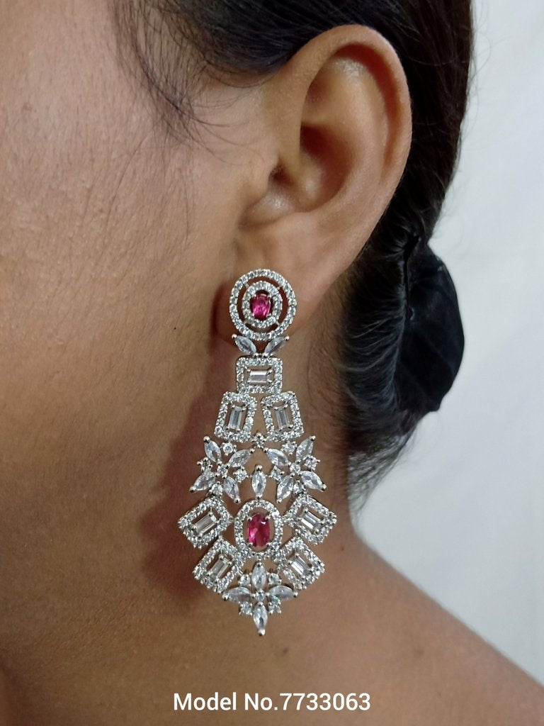 Artificial Diamond Jewelry Set for Brides - 7733063 - View 3