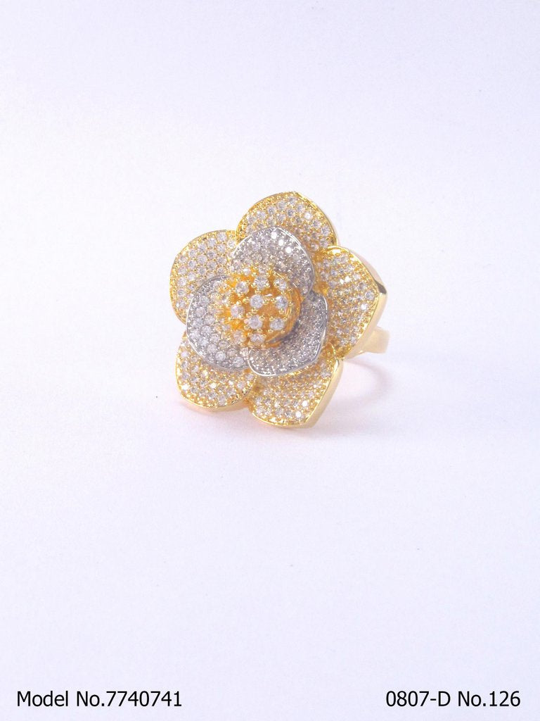 Party Wear CZ Ring - View 2 - Amaara World