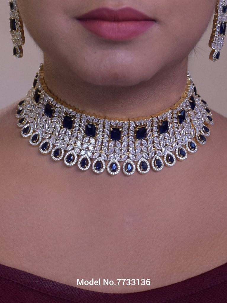Choker Necklace Set for Weddings - 7733136 - View 2