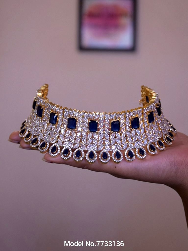 Choker Necklace Set for Weddings - 7733136 - View 3