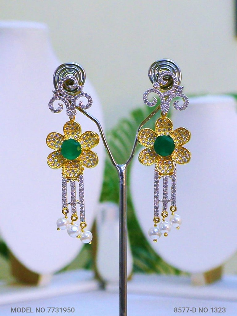 American Diamond Handcrafted Jewelry Set - 7731950 - View 3