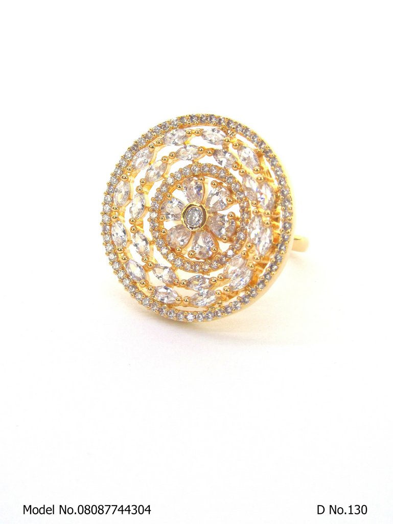 Party Wear CZ Ring - Style 3 - Amaara World