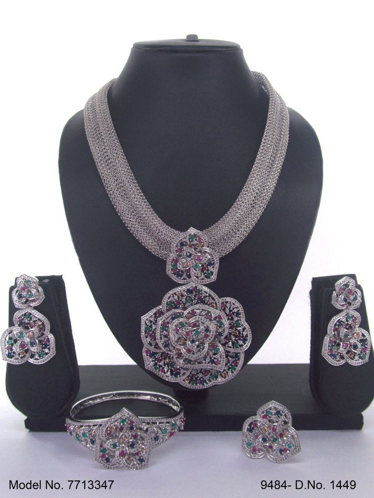 Diamond Replica Pendant Set | - Style 1 - Amaara World