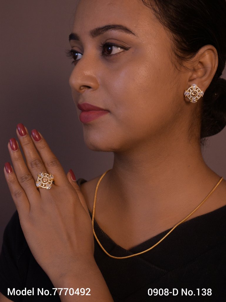 Earring With Finger Rings - Style 3 - Amaara World