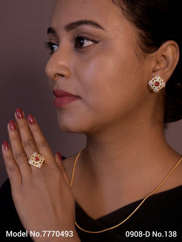 Earring With Finger Rings - Style 4 - Amaara World