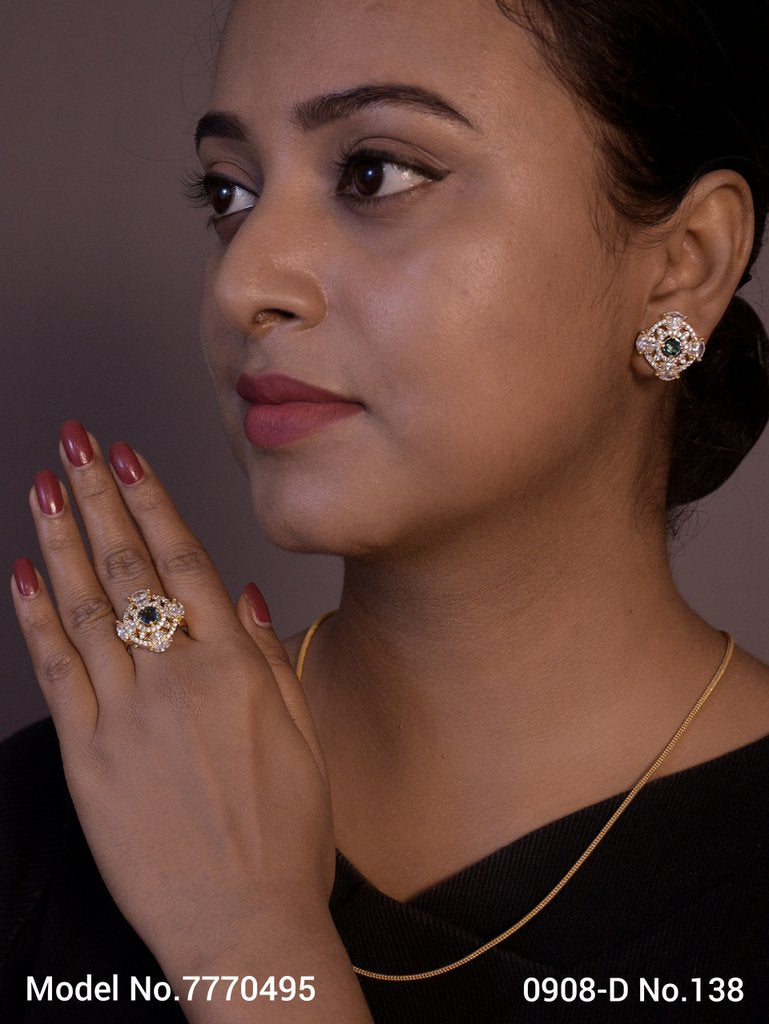 Earring With Finger Rings - Style 5 - Amaara World