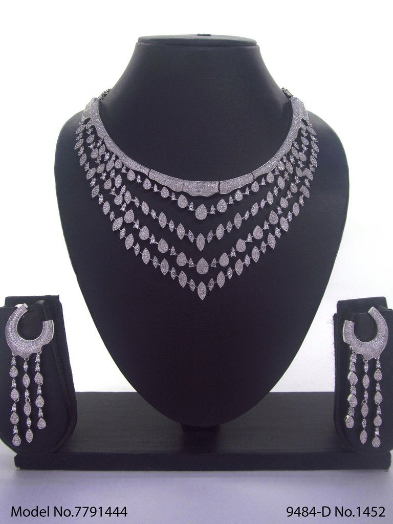 Fashion Necklace Set | Artificial Diamonds / Zircons - Amaara World
