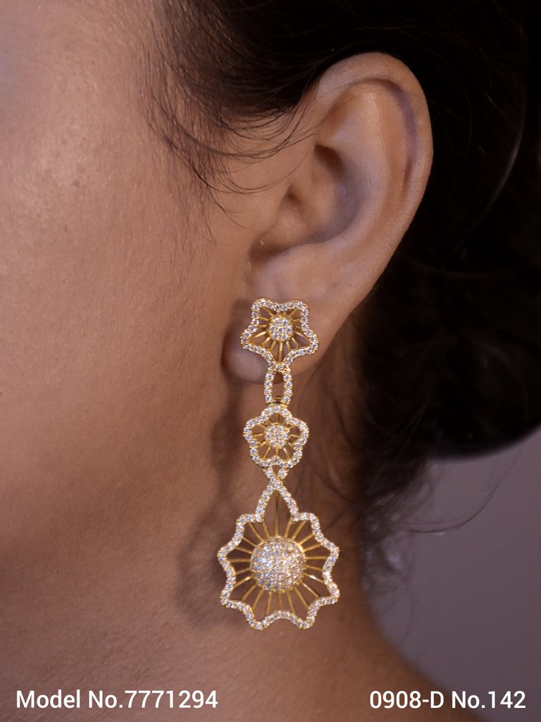 Artificial Diamond Earrings - View A