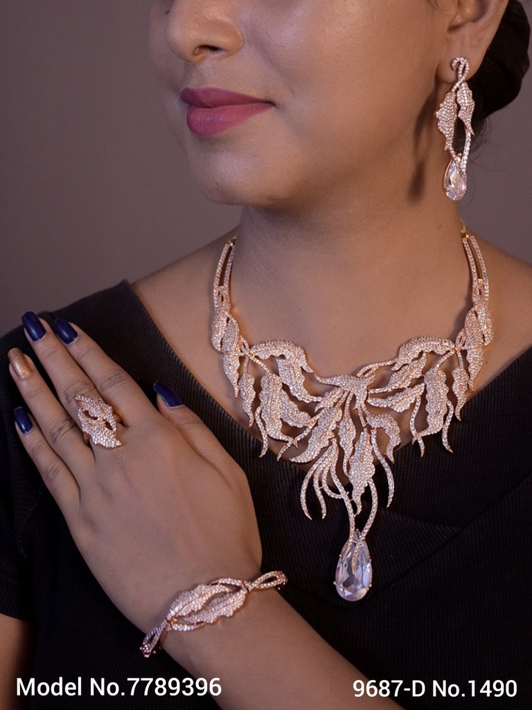 Artificial Diamond Cz Jewelry Set - Amaara World