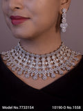American Diamond Necklace Set - 7733154 - View 1