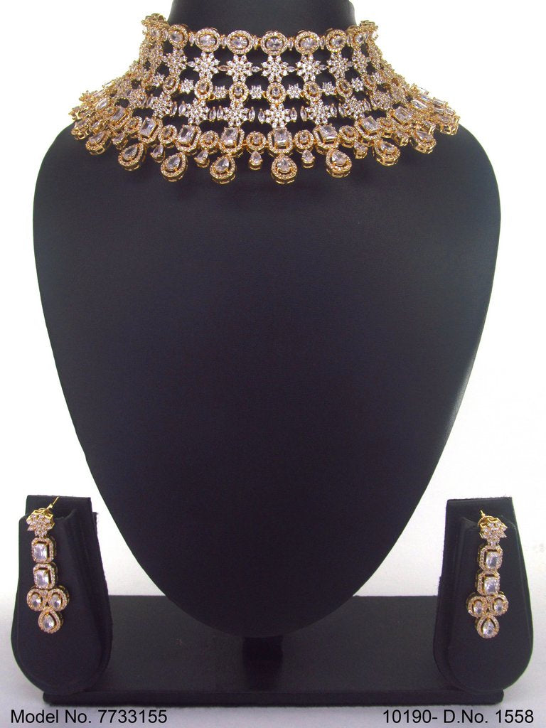 American Diamond Necklace Set - 7733154 - Color variant