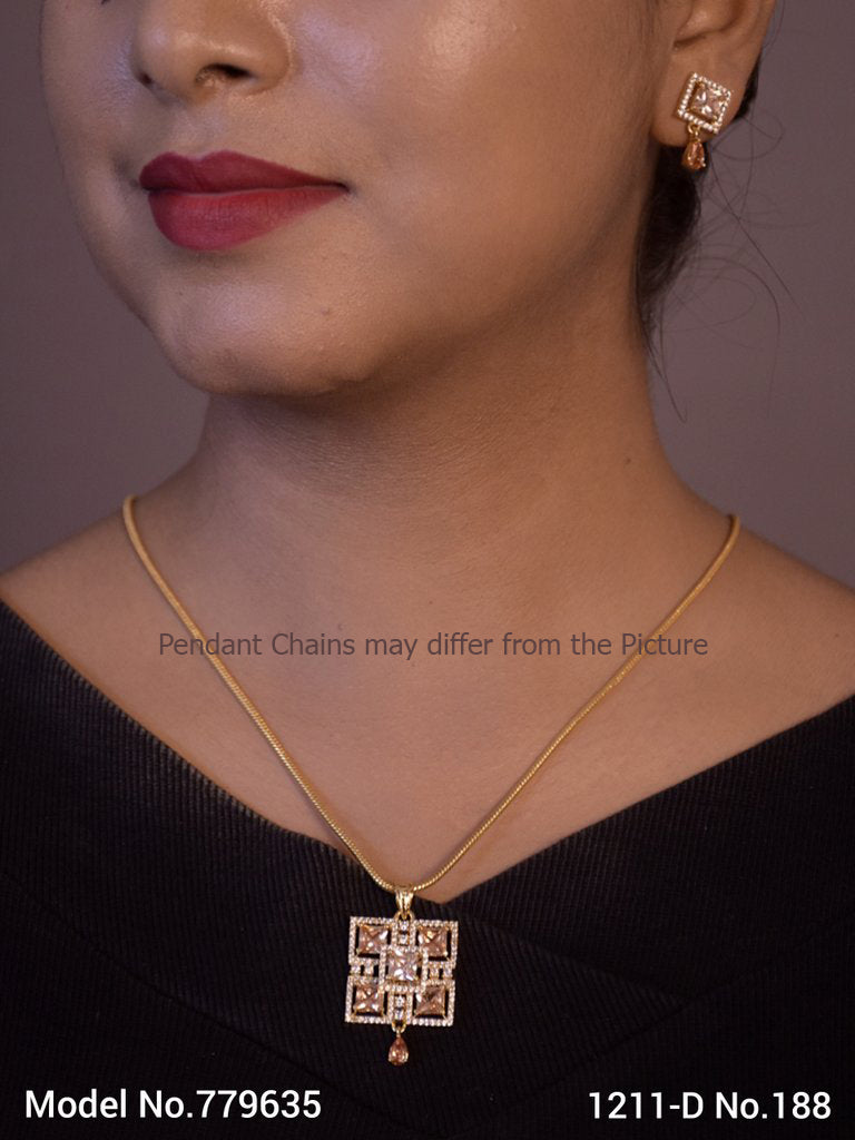 Original Cubic Zircon | Classic Pendant Set - Style 7 - Amaara World