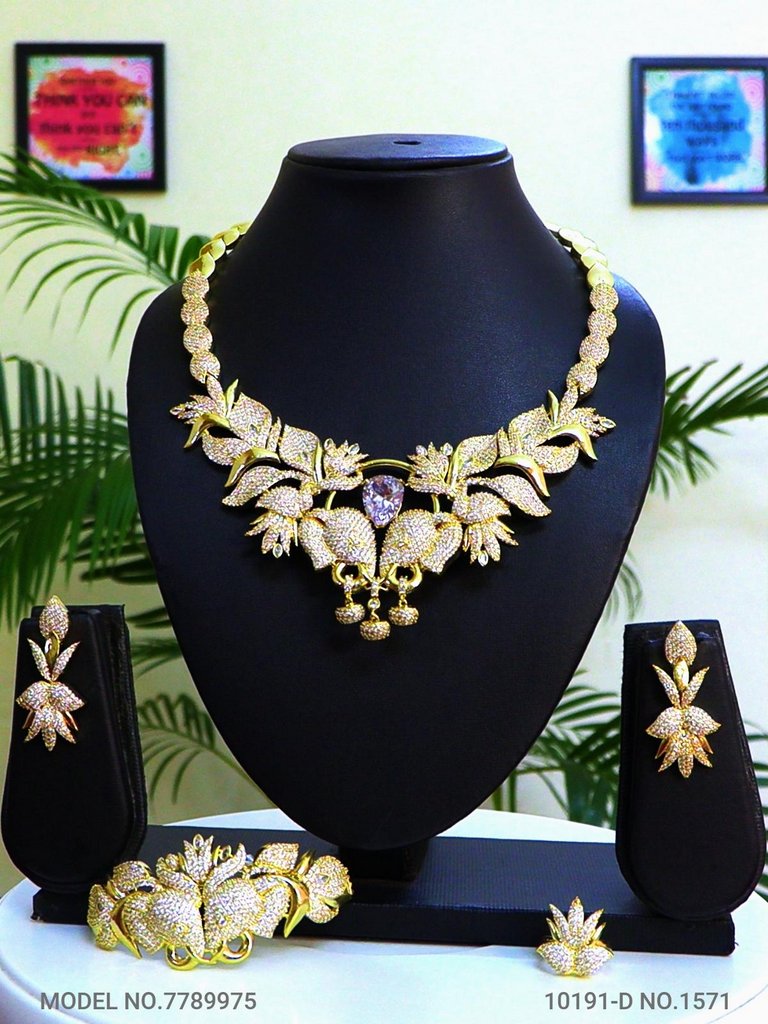 Traditional Design | American Diamond Jewelry Set - Amaara World