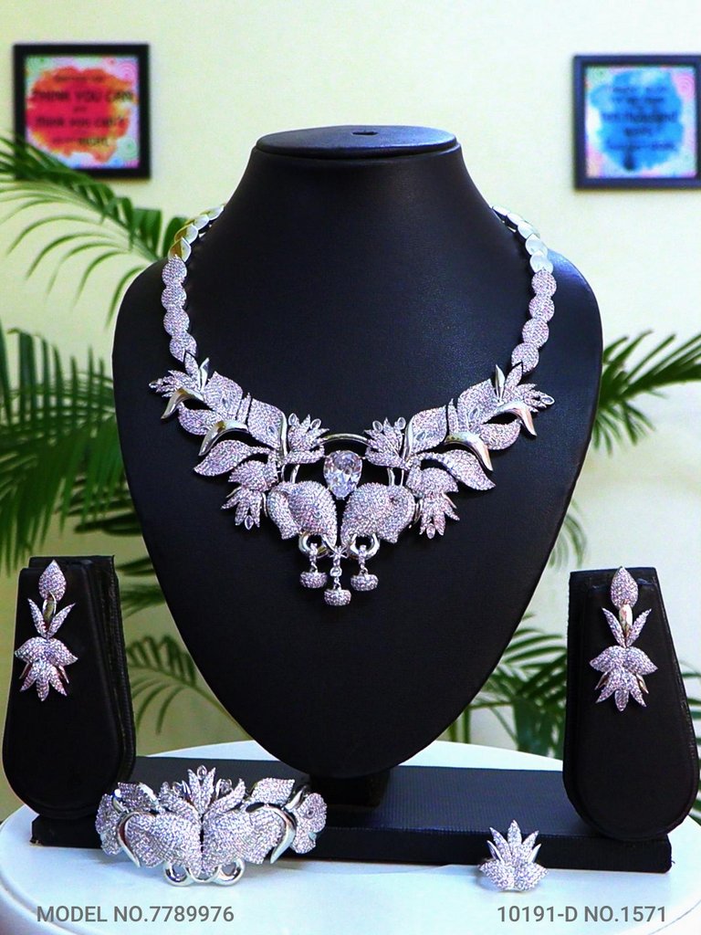 Fashion Necklace Set | Artificial Diamonds / Zircons - Amaara World
