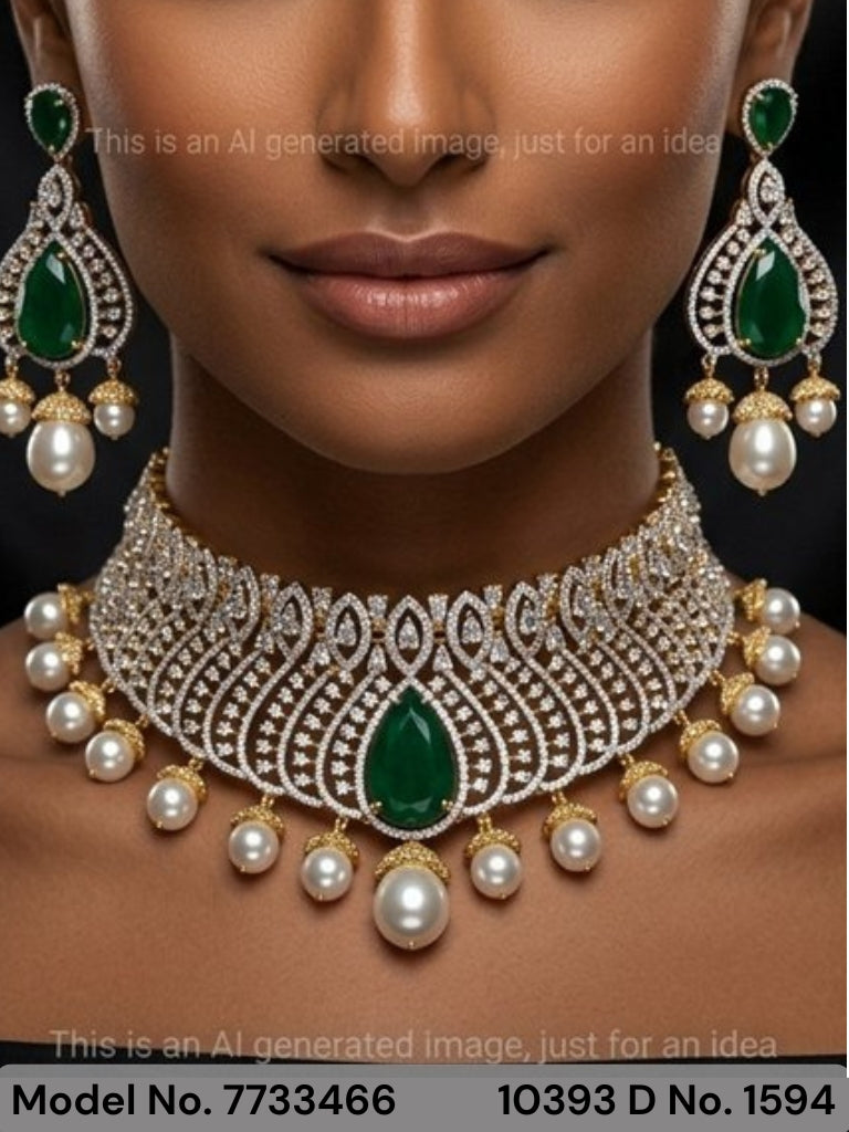 Artificial Diamond Jewelry Set for Brides - Amaara World