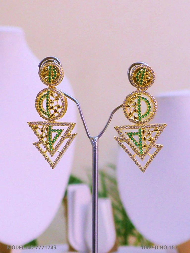 Real Zircon Long Fashion Earrings - Amaara World