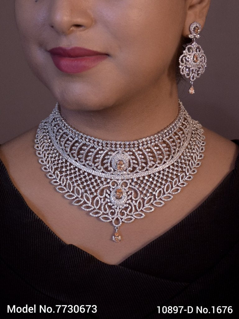 Cz Jewelry Set | Made in India - 7730672 - Color variant