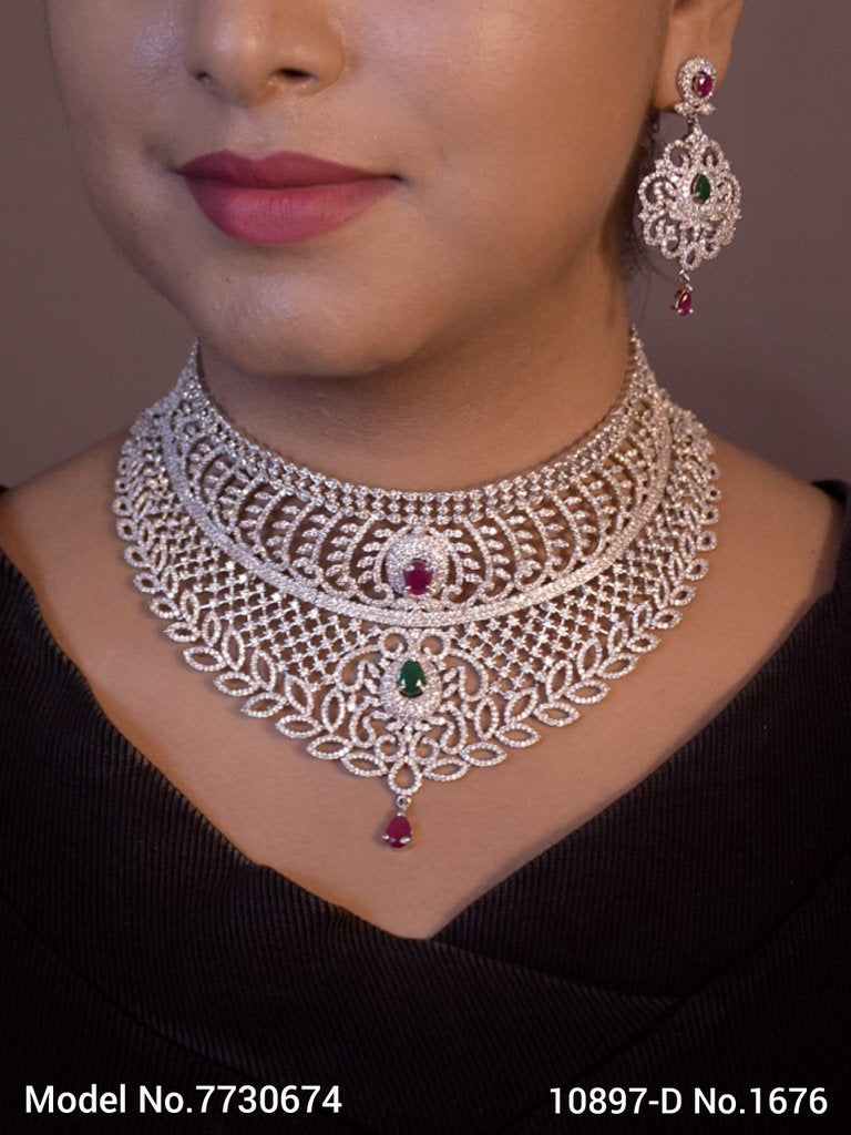 Cz Jewelry Set | Made in India - 7730672 - Color variant