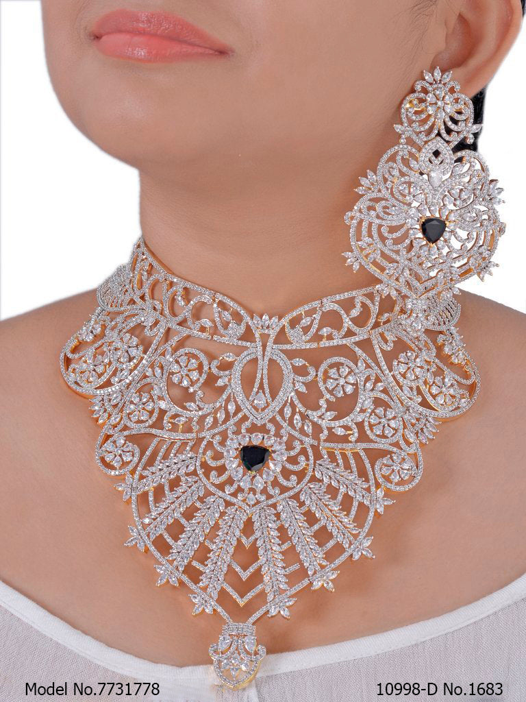 Imitation Diamond Cz Jewelry Set - 7731778 - View 1