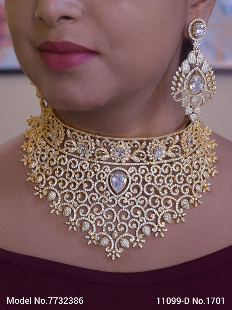 Imitaion Diamond looking Jewelry Set - 7732386 - View 1