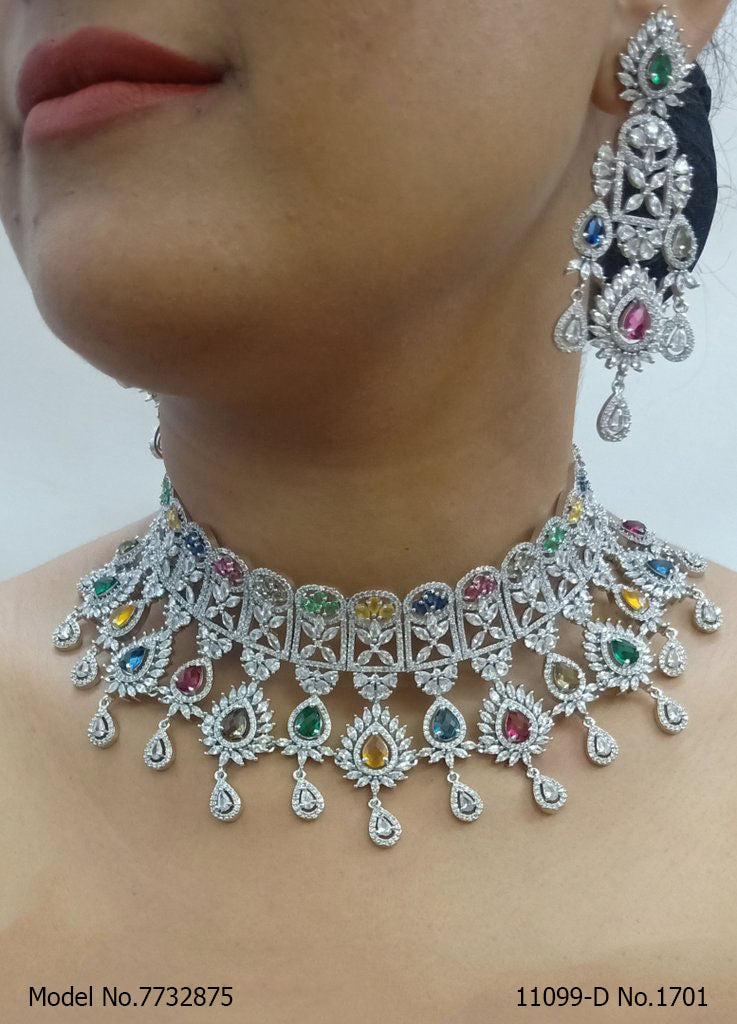 Choker Jewelry Set for Wedding Occasions - 7732871 - Color variant
