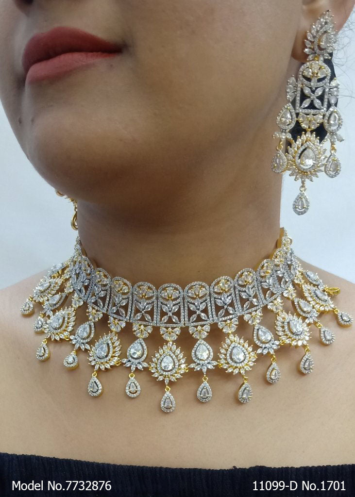 Choker Jewelry Set for Wedding Occasions - 7732871 - Color variant