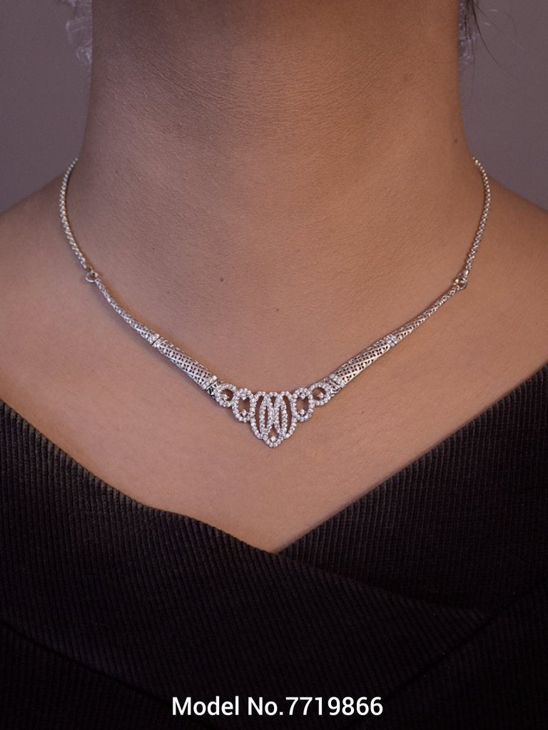 Classic Cz Necklace | Light Sets for All Occasions - View 3 - Amaara World