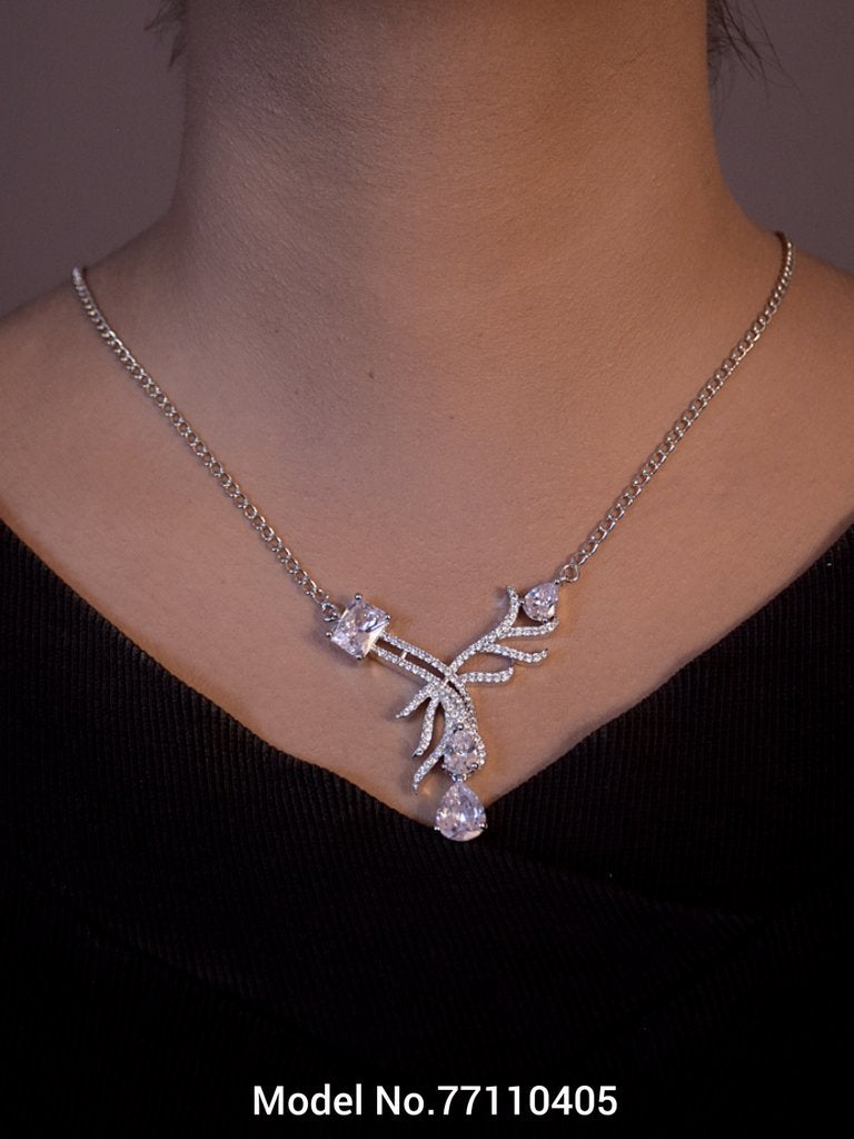 Classic Necklace | AD Jewellery | Handcrafted - View B