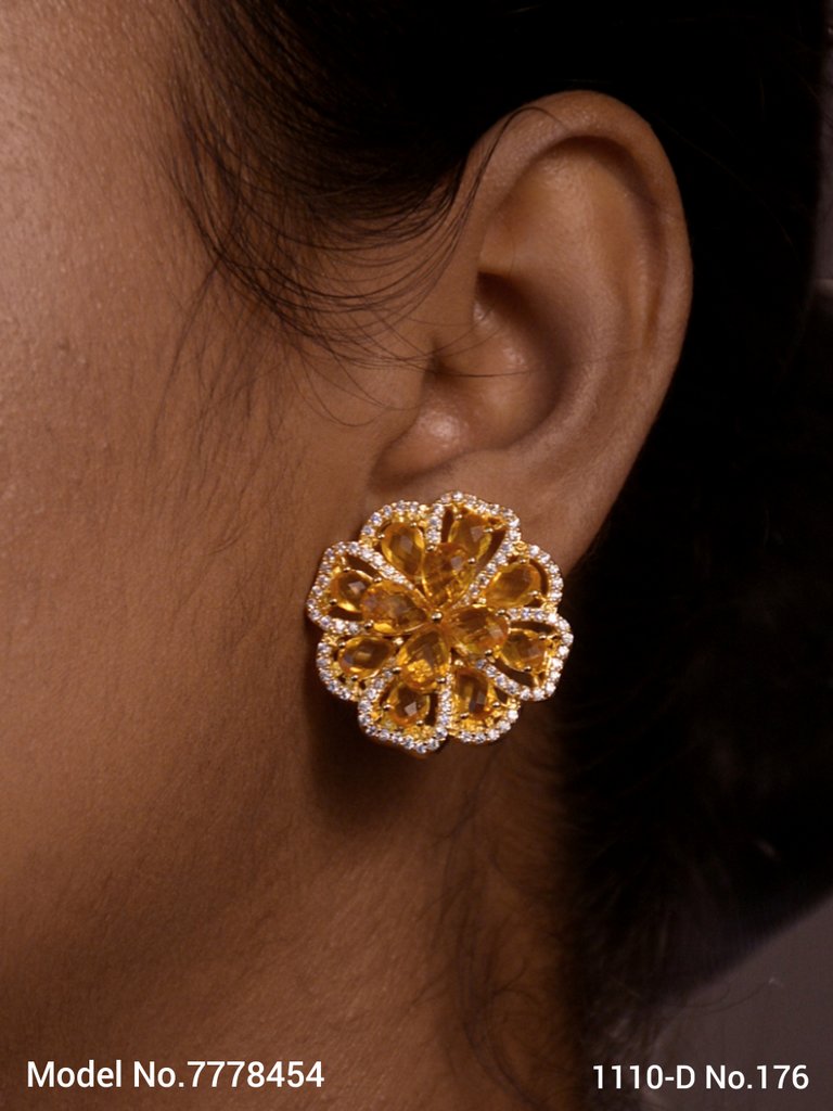 Cubic Zirconia Party Wear Studs Fashion Jewelry - Style 4 - Amaara World