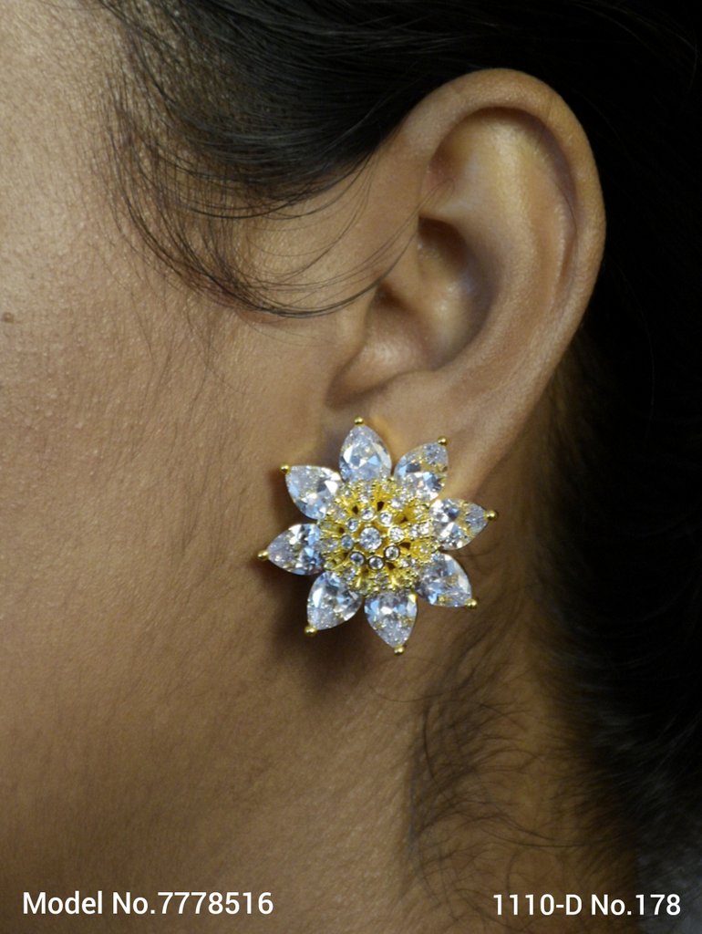 Diamond Looks Cz studs - Amaara World USA - SKU 7778516