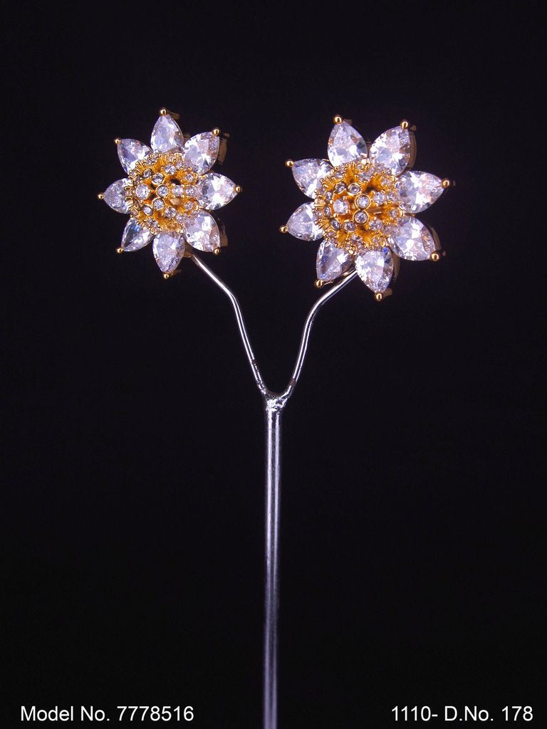 Diamond Looks Cz studs - View 2 - Amaara World